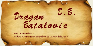 Dragan Batalović vizit kartica
